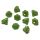 Kukka 9x10mm nuppu opaali vihreä/kulta 10 kpl