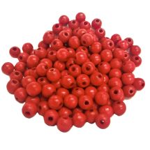 Puuhelmi Detoa pyöreä 8 mm joulunpunainen pyökkiä n. 100 kpl