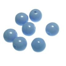 Pyöreä lasihelmi opaakki taivaansininen