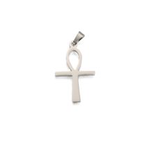 Metalliriipus Ankh-risti 4,4x2,7 cm 202 teräs teräksenvärinen 1 kpl