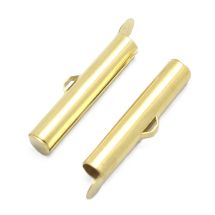 Nauhanpääte siemenhelmikoruille 26x4 mm kiiltävä messinki 2 kpl