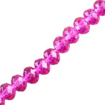 Kristalli Kiina rondelli 5x6 mm hot pink (V) 10 kpl