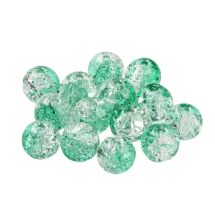Pyöreä lasihelmi jääkukka 8 mm green ice 10 kpl