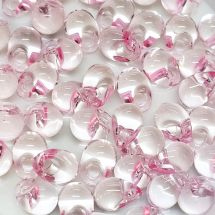 Akryylihelmi pisara 7,9x5,6 mm läpinäkyvä vaalea pinkki 10 g