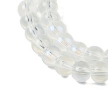 Pyöreähkö lasihelmi läpikuultava hohdepintaväri n. 6 mm kirkas 25 kpl