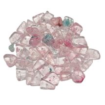 Akryylisiruhelmi iso siru vaaleanpunertava "merilasi" värilajitelma n. 6-12,5 mm 10 g