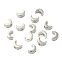 Synteettinen helmi kuu platinanvärinen n. 7x5mm n. 25 kpl