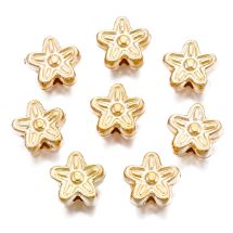 Synteettinen helmi kukka kullanvärinen 9x9 mm n. 20 kpl