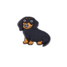 Silikonihelmi mäyräkoira musta 29x33 mm