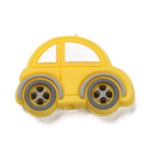 Silikonihelmi auto "kupla" keltainen 21,5x32 mm