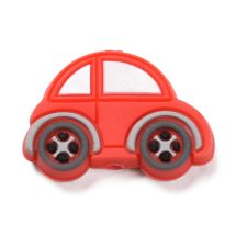 Silikonihelmi auto "kupla" punainen 21,5x32 mm