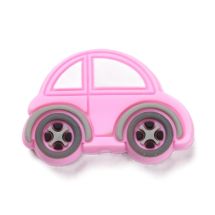 Silikonihelmi auto "kupla" pinkki 21,5x32 mm