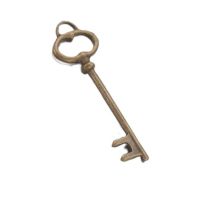 Metalliriipus avain 40x14 mm antiikkimessinginvärinen 1 kpl