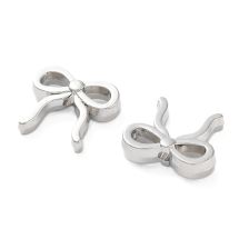 Metallihelmi rusetti 15,5x13,5 mm platinanvärinen 1 kpl