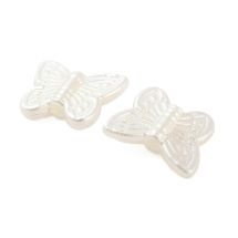 Akryylihelmi helmenvalkoinen perhonen n. 11x14 mm n. 10 g