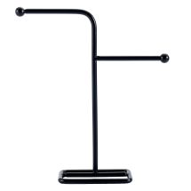 Korustandi korvakoruille mustaa metallia 17x14,8 cm