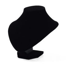 Korustandi 3D pyöreä rinnus musta sametti n. 17x19 cm