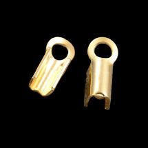 Nauhanpääte puristettava silmukalla 18k kullattua 925 sterlinghopeaa 2 kpl