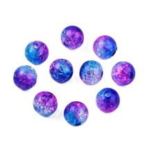Akryylihelmi pyöreä 8 mm "jääkukka" purple blueberry 10 g