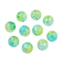 Akryylihelmi pyöreä 8 mm "jääkukka" green lemonade 10 g