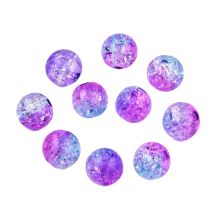 Akryylihelmi pyöreä 8 mm "jääkukka" blue raspberry 10 g