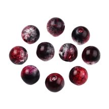 Akryylihelmi pyöreä 8 mm "jääkukka" kiss of dracula 10 g