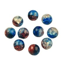 Akryylihelmi pyöreä 8 mm "jääkukka" capri sunset 10 g