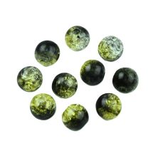 Akryylihelmi pyöreä 8 mm "jääkukka" foggy moss 10 g