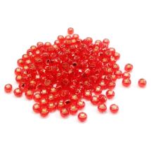 Siemenhelmi 8/0 Tsekki hopeasisus joulunpunainen 10 g