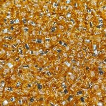 Siemenhelmi 8/0 Tsekki hopeasisus vaalea kulta 10 g