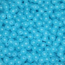Pyöreä lasihelmi läpikuultava pintaväri n. 6 mm turkoosi 25 kpl