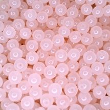 Pyöreä lasihelmi läpikuultava pintaväri n. 6 mm vaalea bubblegum 25 kpl