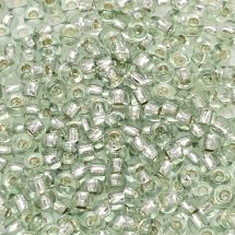 Siemenhelmi 8/0 Tsekki hopeasisus haalea jadenvihreä (V) 10 g