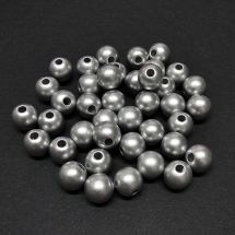 Akryylihelmi pyöreä 8 mm satiini hopea 10 g