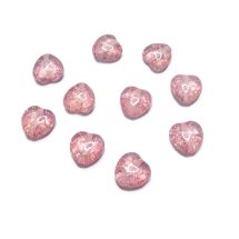 Sydän 8 mm kirkas pintavärjätty jääkukka vaaleanpunainen 10 kpl