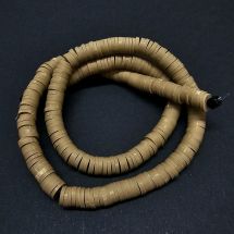 Fimohelmi kiekko n. 40-45 cm vaalea mokka nauhassa